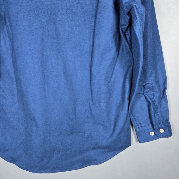 Vintage Cabelas Chamois Shirt Mens M Blue 100% Cotton Made USA Heavyweight Work - Picture 13 of 13